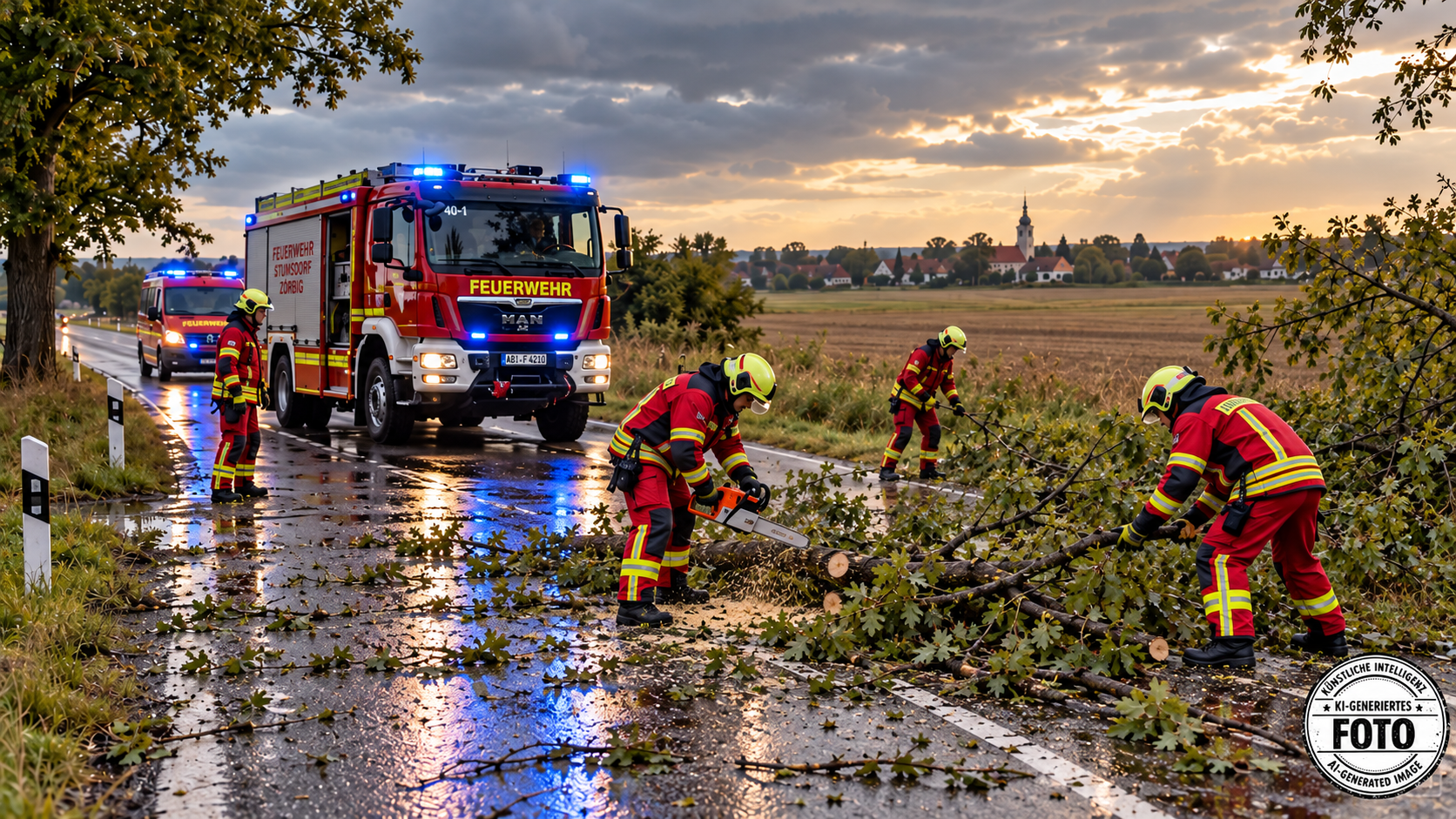 Einsatzfoto TH1 TH-Baum umgestürzt